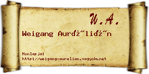 Weigang Aurélián névjegykártya